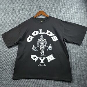 Vintage‎ 90s Golds Gym Cancun T-Shirt Mens Large Black Bodybuilding Workout Rare